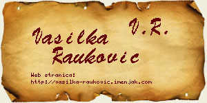 Vasilka Rauković vizit kartica
